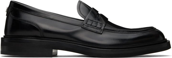 Dolce&Gabbana Black Brushed Calfskin Loafers