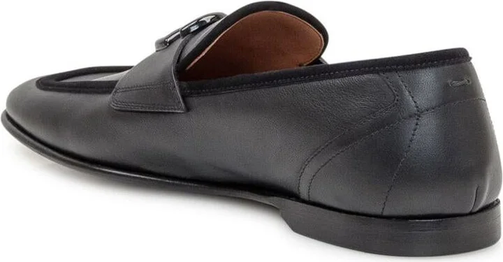 Dolce & Gabbana Black Calfskin Loafer With Logo - Image 3