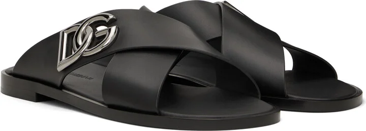 Dolce&Gabbana Black Calfskin Sandals - Image 4