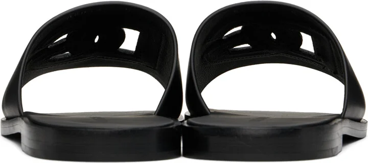 Dolce&Gabbana Black Calfskin Slides - Image 2