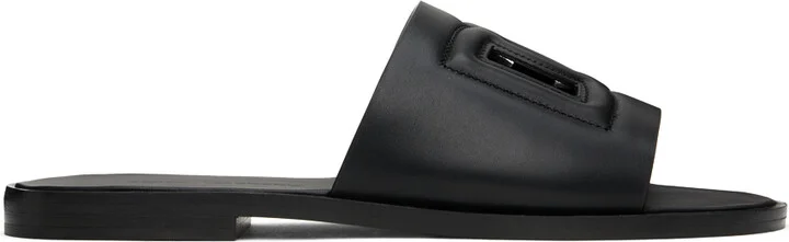 Dolce&Gabbana Black Calfskin Slides