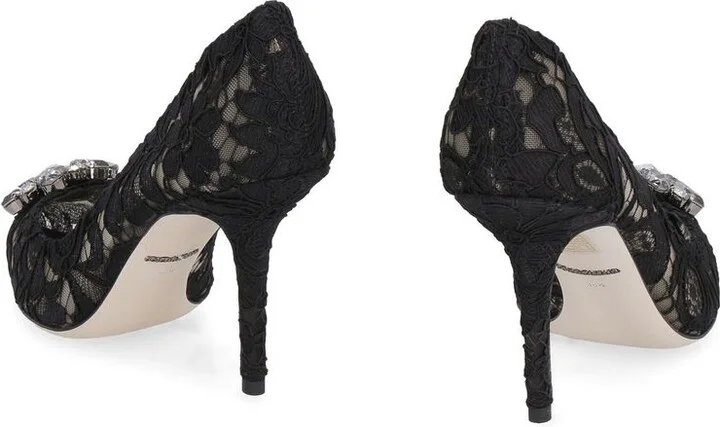 Dolce & Gabbana Black Lace Bellucci Pumps - Image 3