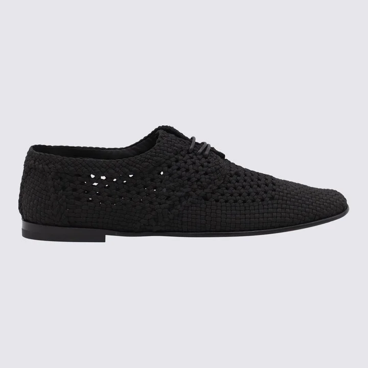 Dolce & Gabbana Black Lace Up Shoes