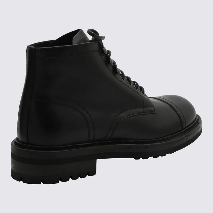 Dolce & Gabbana Black Leather Ankle Boots - Image 2