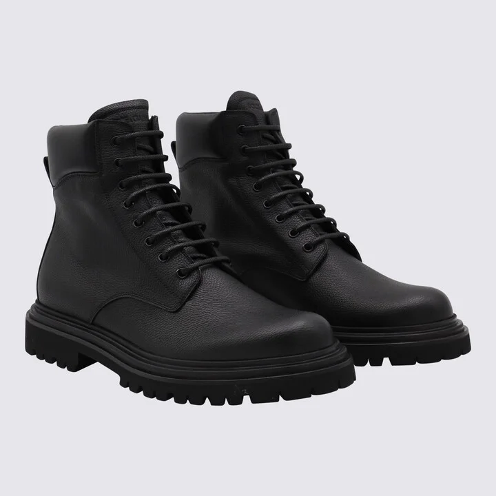 Dolce & Gabbana Black Leather Boots - Image 2
