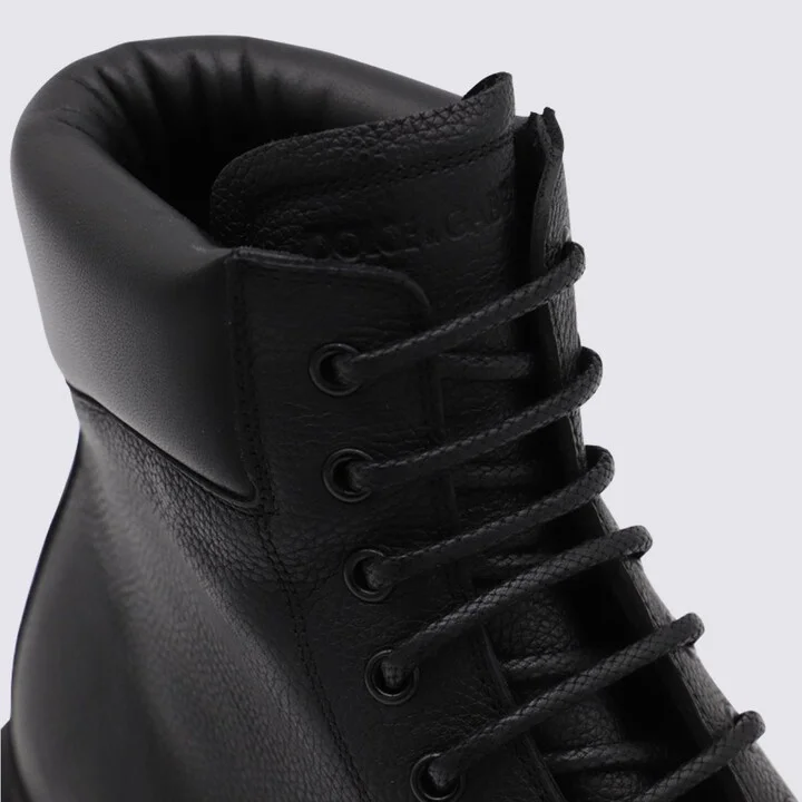 Dolce & Gabbana Black Leather Boots - Image 4