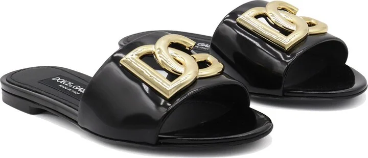 Dolce & Gabbana Black Leather Flats - Image 2