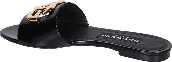 Dolce & Gabbana Black Leather Flats