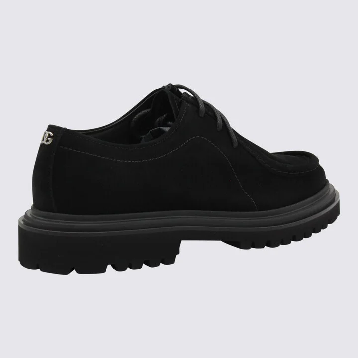 Dolce & Gabbana Black Leather Lace Up Shoes - Image 3