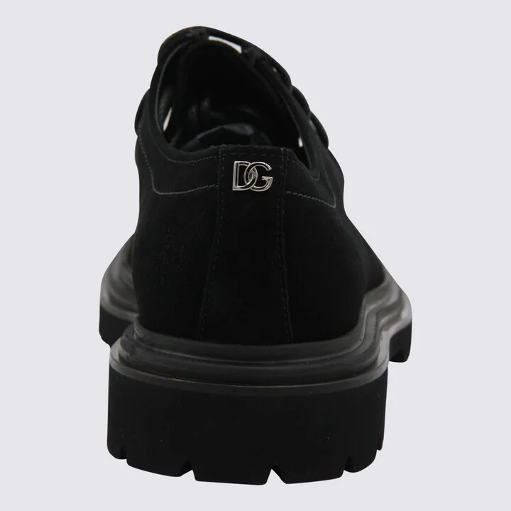 Dolce & Gabbana Black Leather Lace Up Shoes - Image 4