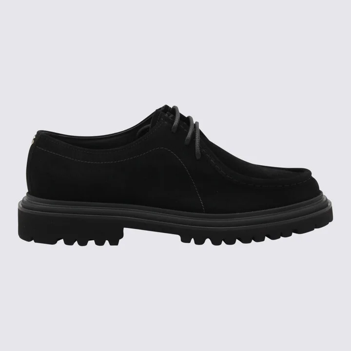 Dolce & Gabbana Black Leather Lace Up Shoes