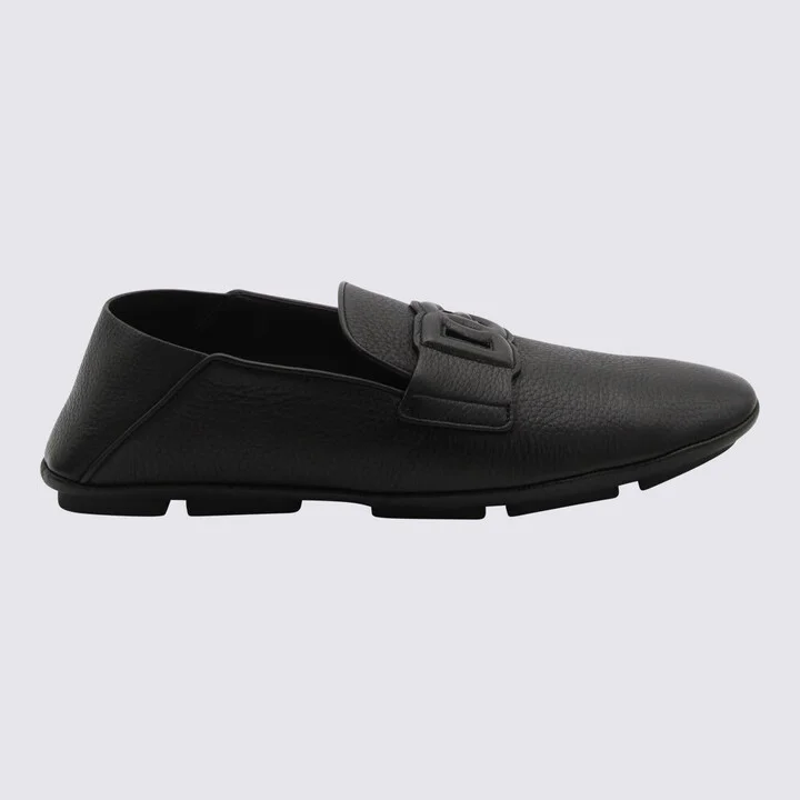 Dolce & Gabbana Black Leather Loafers
