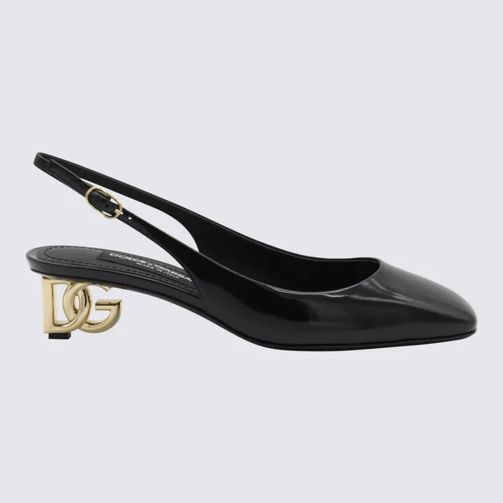 Dolce & Gabbana Black Leather Pumps - Image 4