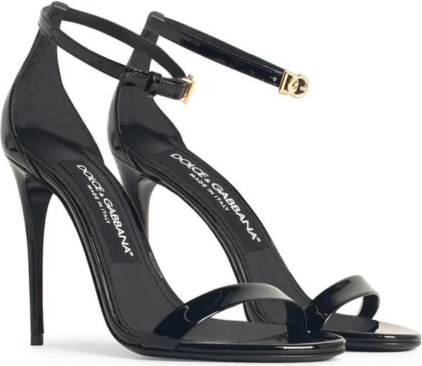 Dolce & Gabbana Black Leather Sandals - Image 2