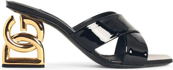 Dolce & Gabbana Black Leather Sandals