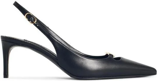 Dolce & Gabbana Black Leather Slingbacks