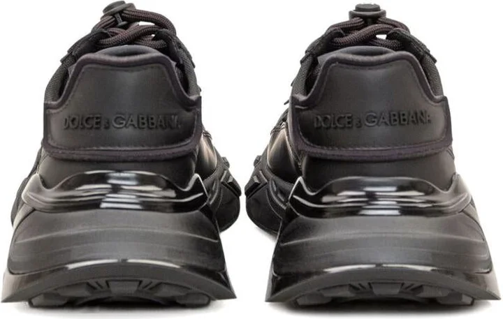 Dolce & Gabbana Black Low-Top Sneakers With Logo - Image 3