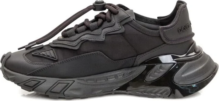 Dolce & Gabbana Black Low-Top Sneakers With Logo - Image 4