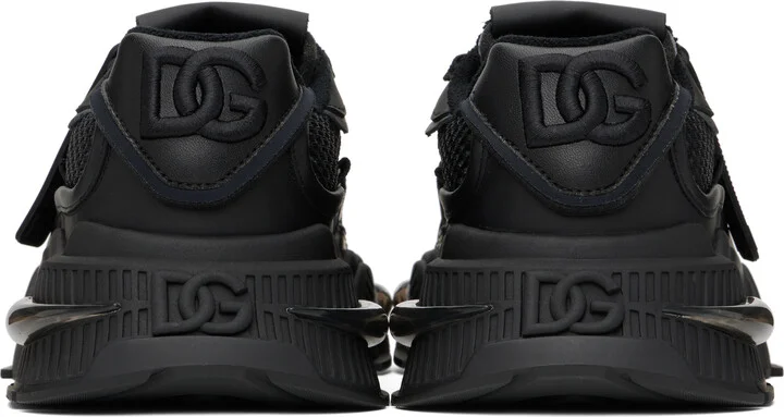Dolce&Gabbana Black Mixed-Material Airmaster Sneakers - Image 2