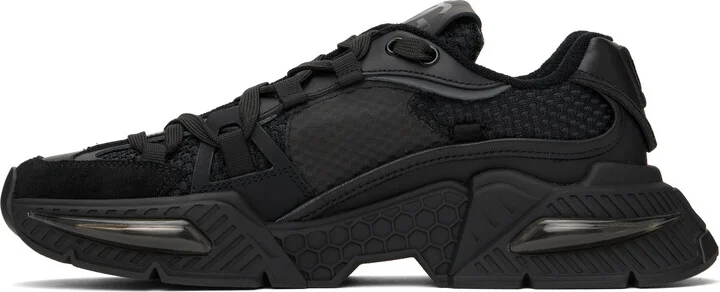 Dolce&Gabbana Black Mixed-Material Airmaster Sneakers - Image 3