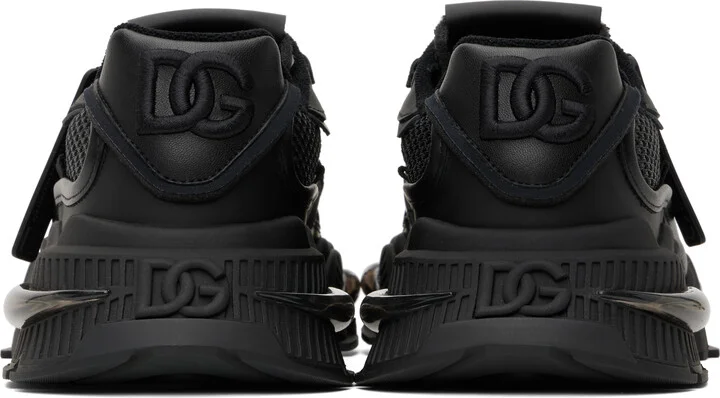 Dolce&Gabbana Black Mixed-Material Airmaster Sneakers - Image 2