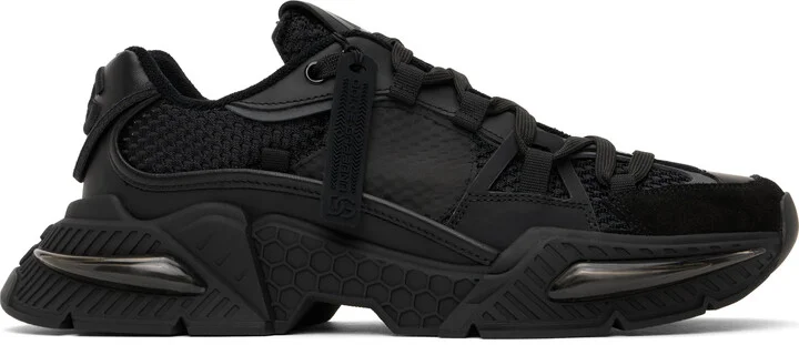 Dolce&Gabbana Black Mixed-Material Airmaster Sneakers