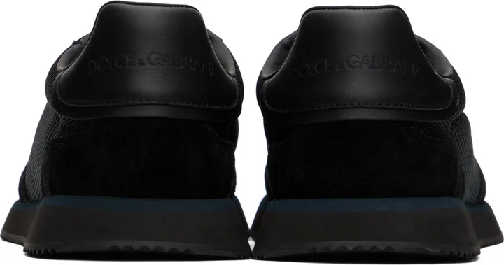 Dolce&Gabbana Black Mixed-Material 'DG' Cushion Sneakers - Image 2
