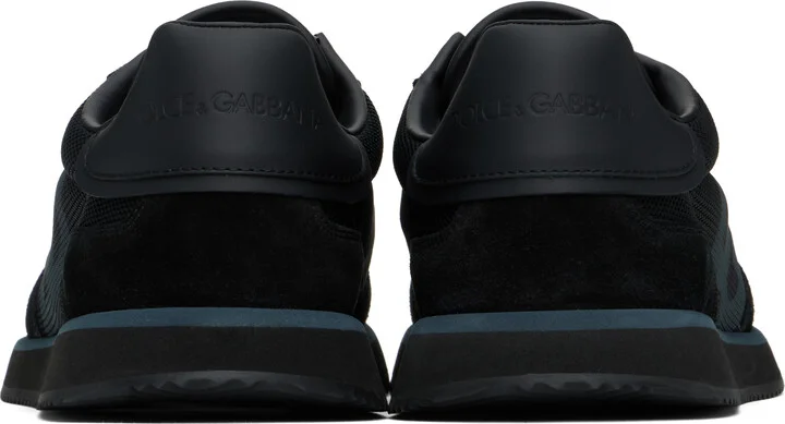 Dolce&Gabbana Black Mixed-Material 'DG' Cushion Sneakers - Image 2