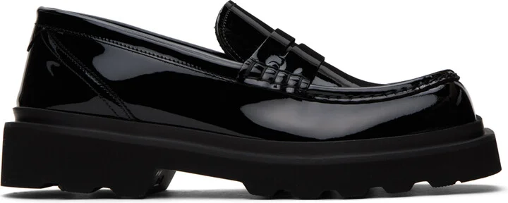 Dolce&Gabbana Black Moc Toe Loafers