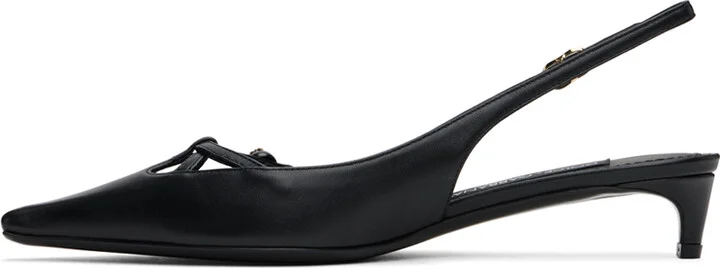 Dolce&Gabbana Black Mun Nappa Leather Heels - Image 3