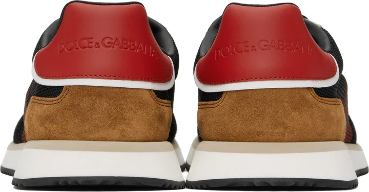 Dolce&Gabbana Black & Red 'DG' Cushion Sneakers - Image 2