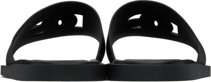 Dolce&Gabbana Black Rubber Beachwear Pool Slides - Image 2