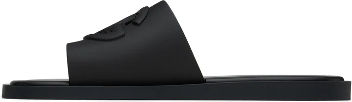 Dolce&Gabbana Black Rubber Beachwear Pool Slides - Image 3