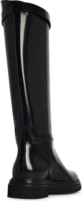 Dolce & Gabbana Black Shiny Leather Boots - Image 3