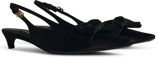 Dolce & Gabbana Black Silk Blend Slingbacks - Image 2