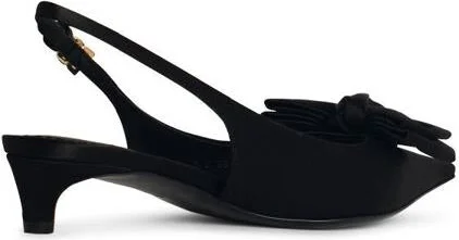 Dolce & Gabbana Black Silk Blend Slingbacks - Image 3