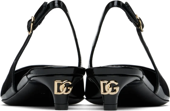 Dolce&Gabbana Black Slingback Heels - Image 2