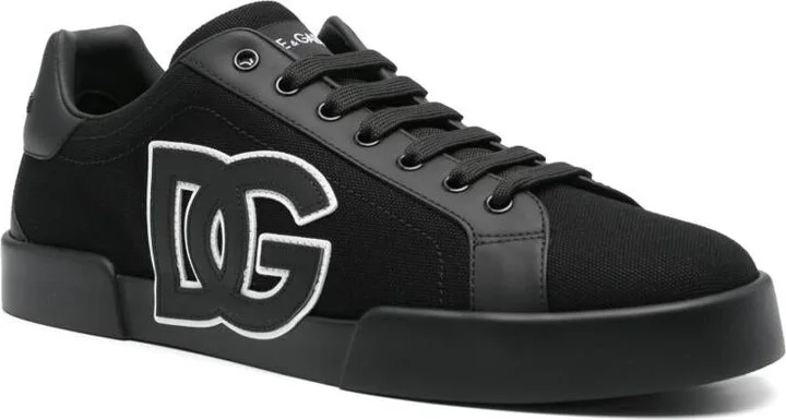 Dolce & Gabbana Black Sneakers With Side Logo - Image 3