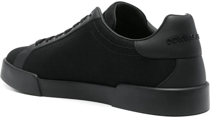 Dolce & Gabbana Black Sneakers With Side Logo - Image 4