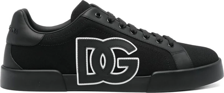 Dolce & Gabbana Black Sneakers With Side Logo