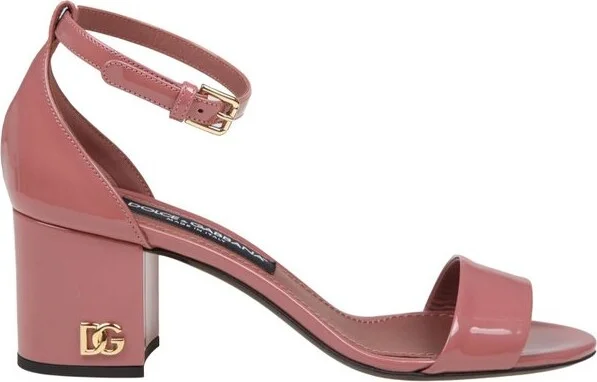 Dolce Gabbana Block Heel Ankle Strap Sandals