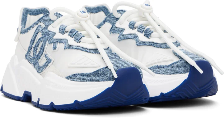 Dolce&Gabbana Blue & White Daymaster Sneakers - Image 4