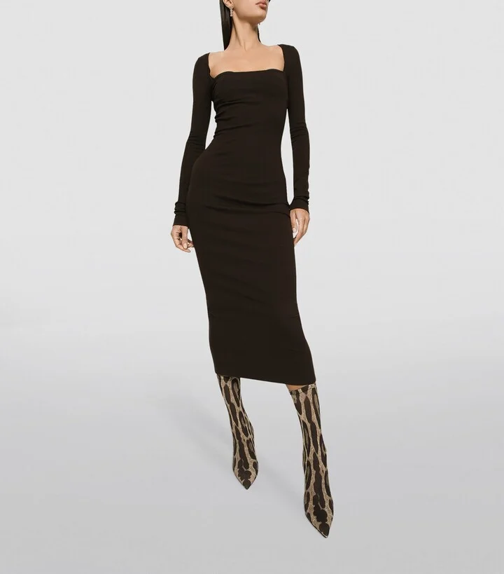 Dolce & Gabbana Bodycon Midi Dress - Image 4