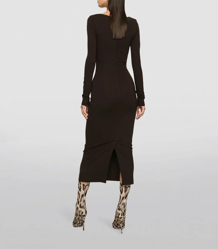 Dolce & Gabbana Bodycon Midi Dress - Image 5