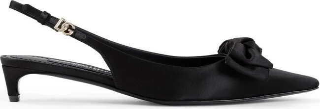 Dolce & Gabbana Bow Detailed Slingback Pumps