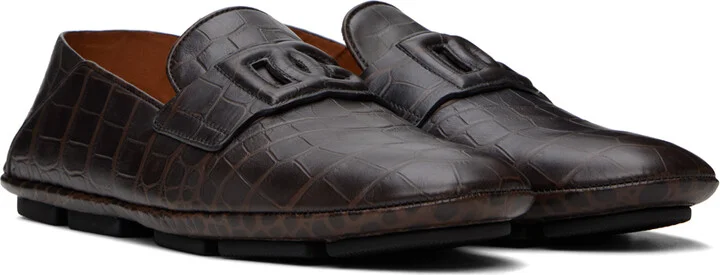 Dolce&Gabbana Brown Calfskin Driver Loafers - Image 4