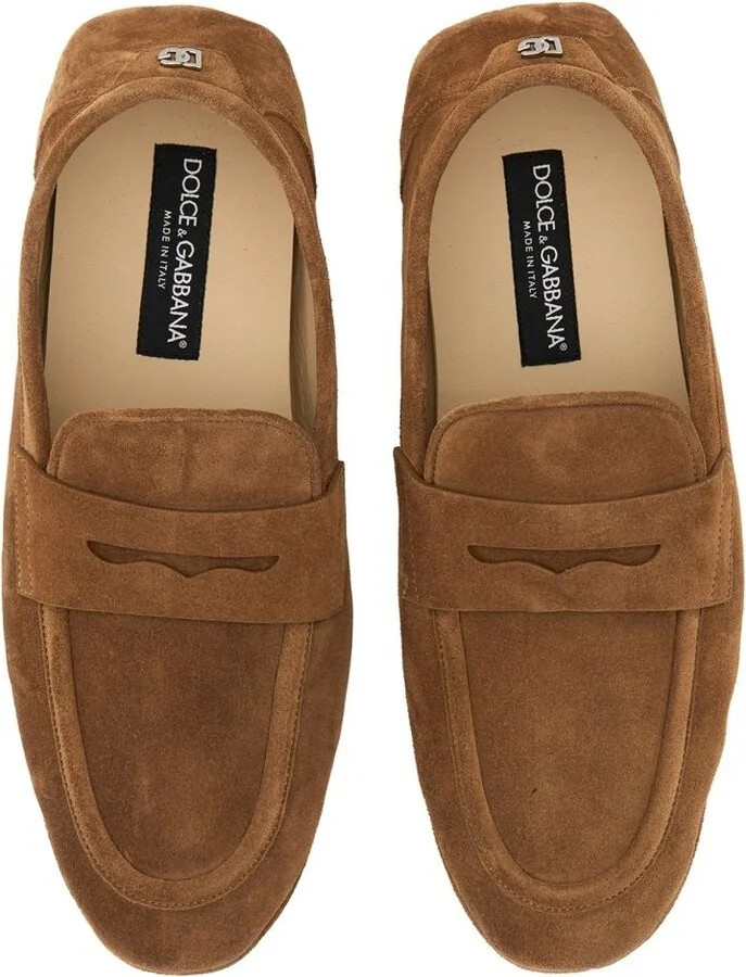 Dolce & Gabbana Brown Suede Loafers