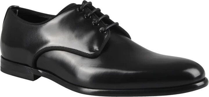 Dolce & Gabbana Brushed Calf Leather Derby Shoes - Image 3