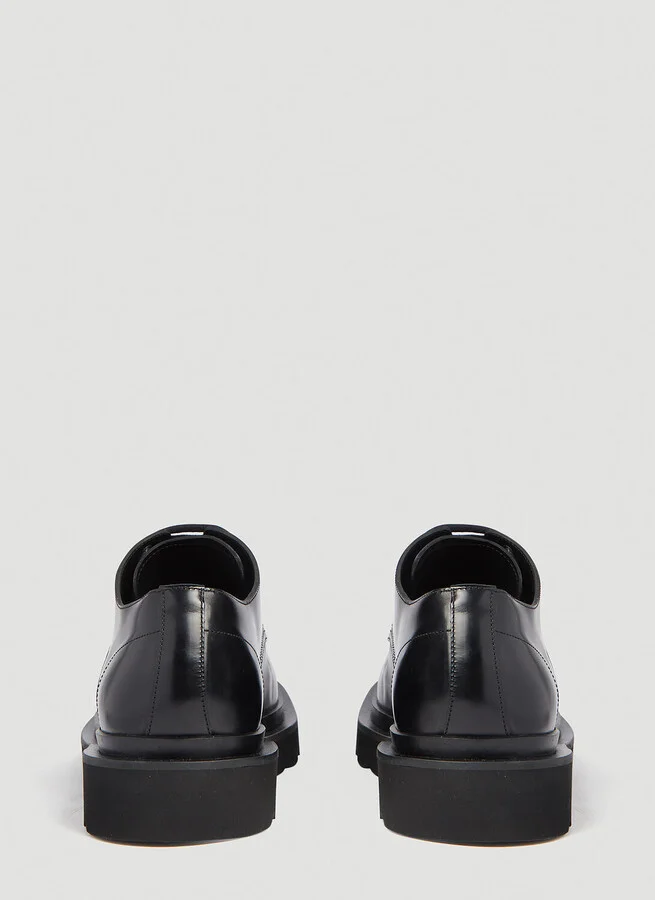 Dolce & Gabbana Brushed Leather Derby Shoes - Man Lace Ups Black Eu - 43 - Image 4