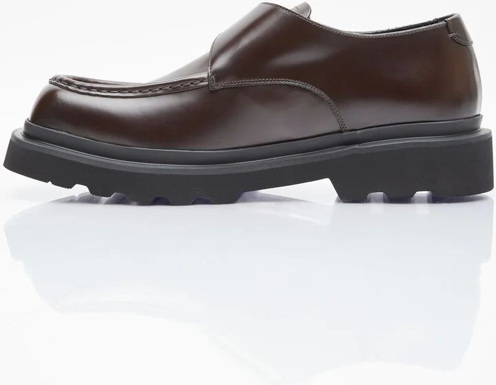 Dolce & Gabbana Brushed Leather Monkstrap Shoes - Man Lace Ups Brown Eu - 43 - Image 3
